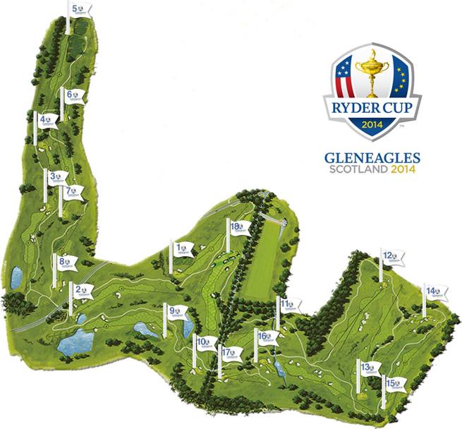 Il percorso di Gleneagles si sviluppa sulle classiche 18 buche